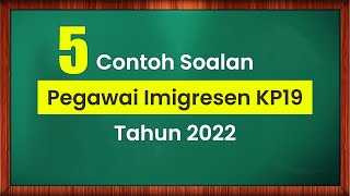 Download lagu Contoh Soalan Pegawai Imigresen KP19 Exam Online SPA 2022 mp3