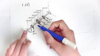 Revisão de Estática - Exercício Resolvido - Hibbeler 1.26