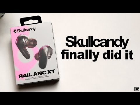 Skullcandy Rail ANC Wireless Earbuds, Bluetooth Headphones, Active Noise Cancelling, Up to 38 Hours Battery, Microphone for iPhone Android, Customizable via Skull-iQ App - True Black video review thumbnail