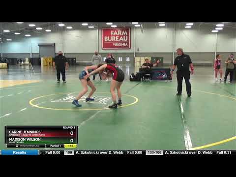 High School Girls 112-117 Carrie Jennings Hanover Hawkeye Wrestling Vs Madison Wilson Unattached