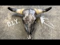 HOW TO SILVER METAL FINISH ON STEER SKULL