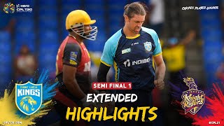 Semi Final 1 | Extended Highlights | Trinbago Knight Riders vs Saint Lucia Kings | CPL 2021