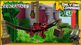 Minecraft - Decorations with only one command block | Hammocks & more!