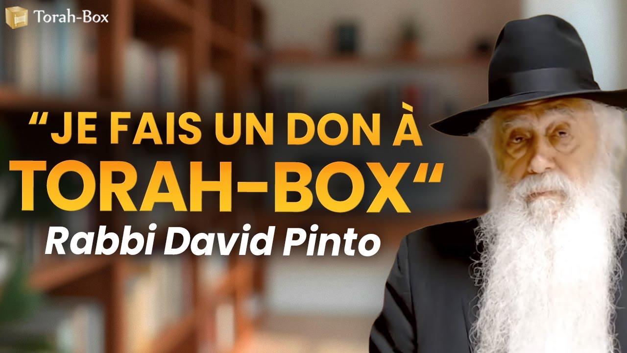 Rabbi David Pinto Fait Un Don à Torah-Box