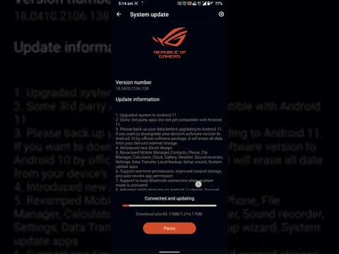 Finally ASUS ROG 3 ANDROID 11 Software Update #AsusRog3 #SoftwareUpdate , #Date:06.08.2021