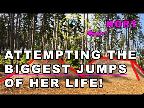 Attempting the BIGGEST jumps of her life!