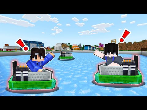 Playing BUMPER CARS in Minecraft PE | OMO City