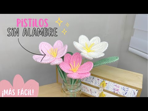 ¿Tulipanes Tejidos a Crochet Como Una Profesional? TUTORIAL fácil, resultado garantizado 🥰❤️