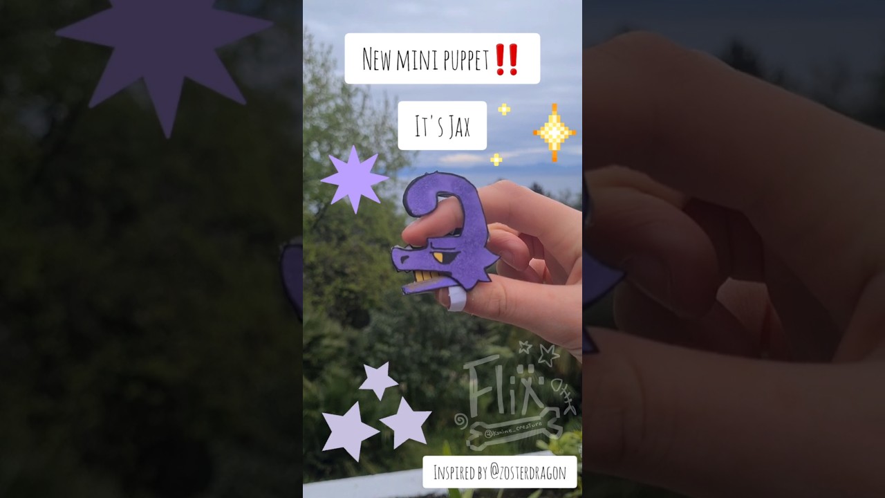 Jax dragon puppet‼️ [#dragonpuppets #paperart #paperdragon #minidragon #jax #tadc]