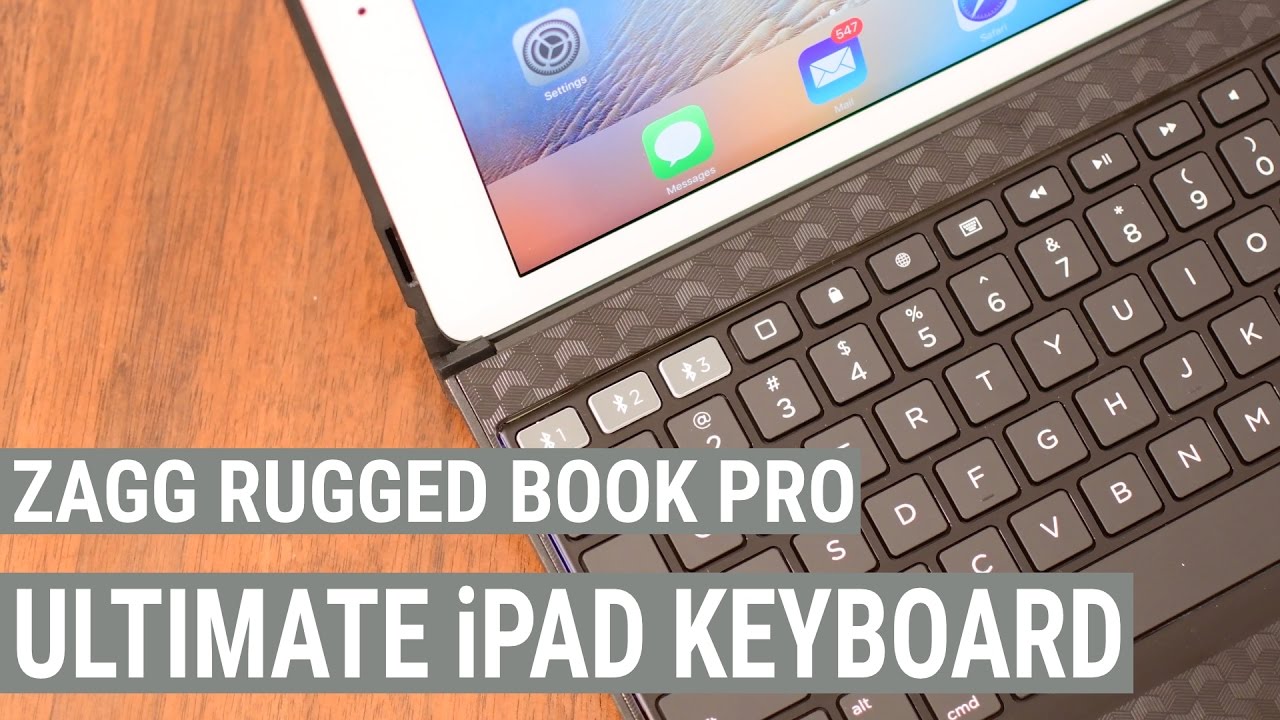 Zagg Rugged Book Pro Backlit Keyboard Case for iPad Pro & iPad Air 2