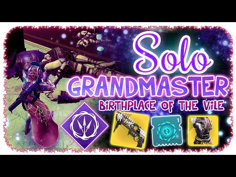 Solo 1620 Grandmaster Nightfall Hunter - Birthplace of the Vile - Destiny 2 Commentary Platinum Rank