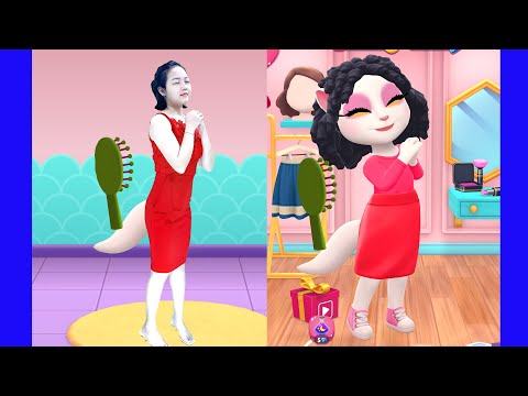 Imitate Angela Raising Cats - My Talking Angela 2 Real Life-Part 3 Full HD 1080