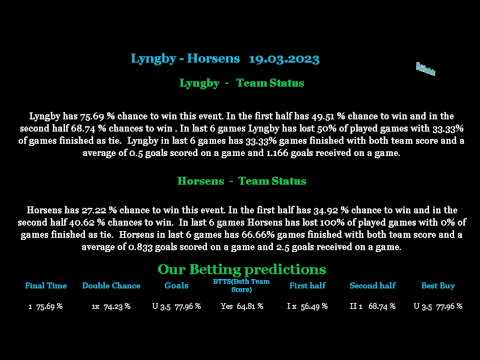 Betting tips and analis for 19 03 2023 part 5