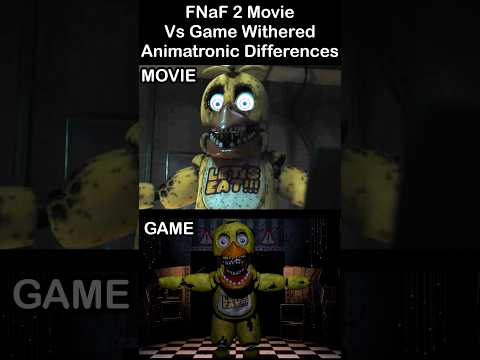 FNaF 2 Movie Withered Animatronics Vs In Game COMPARISON | FNaF 2 Movie MEME