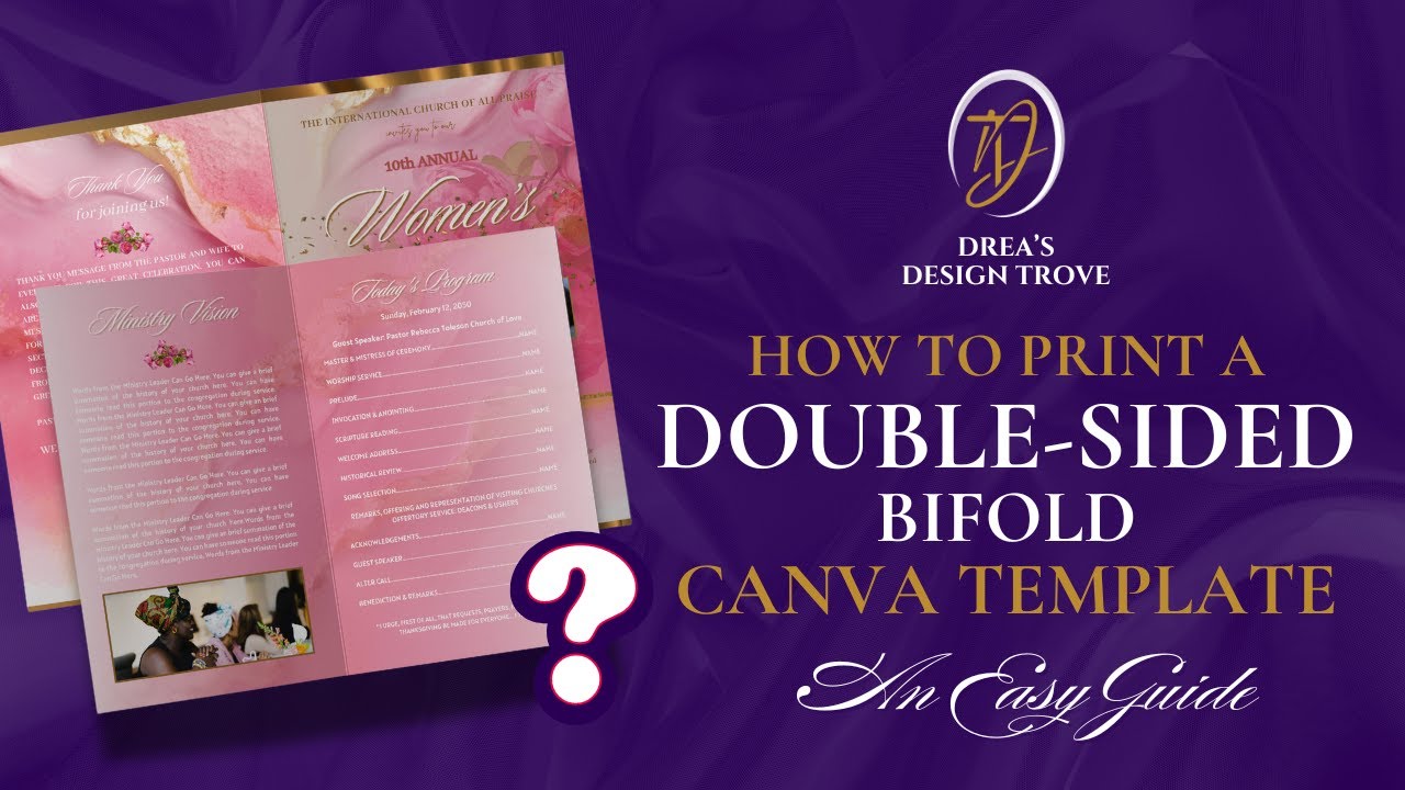 How to Print a Double Sided Program Template