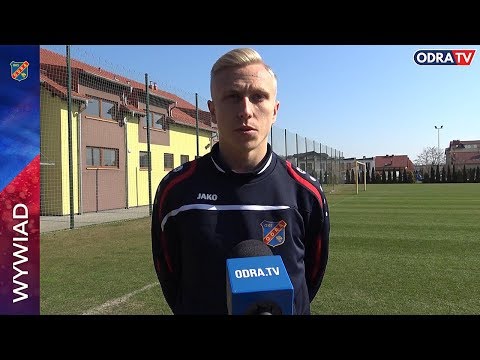 Dawid Błanik przed meczem z Chrobrym Głogów