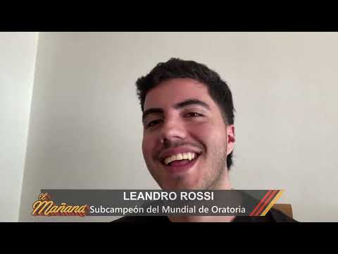 Leandro Rossi, Subcampeón del Mundial de Oratoria en El Mañana
