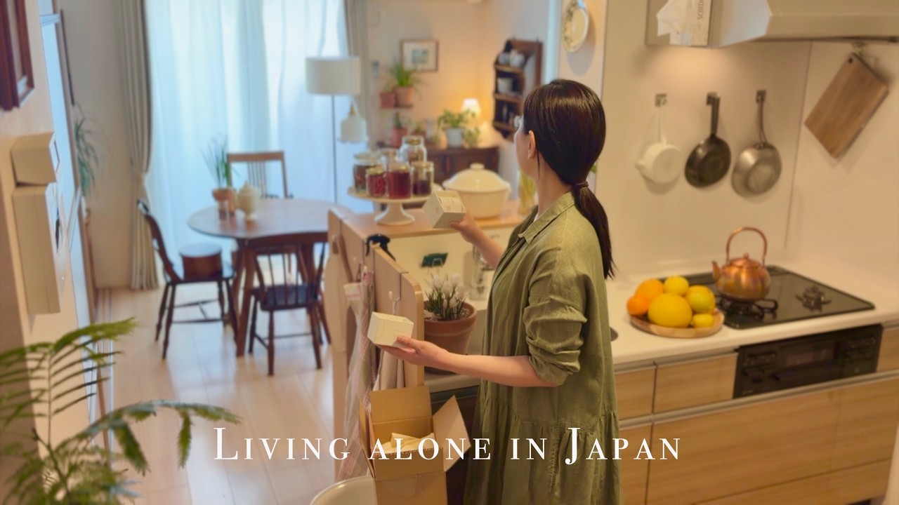 朝5時｜好きが詰まった一人暮らし11年目のモーニングルーティン｜心と体をゆるめる春の小さなお花見弁当｜Living alone in a small rural area of ​​Japan