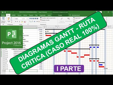 MS PROJECT 2016  (1/2) - RUTA CRITICA Y DIAGRAMA GANTT CASO PRACTICO Y REAL , SIMPLE