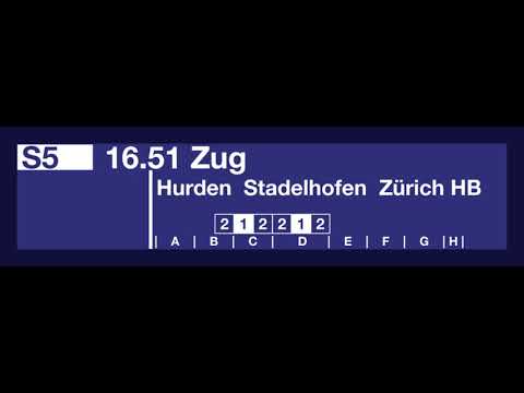 SBB Ansage - S5 nach Zug - hält ausserordentlich in Hurden - in Pfäffikon SZ
