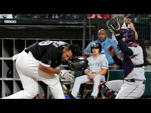 White Sox's Jose Abreu struck in head by a pitch from Indians' James Karinchak, benches clear