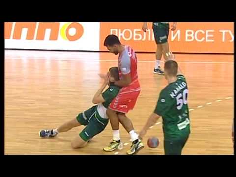 SKA-Minsk - Saint-Raphael.EHF Men's Cup, Qualification 3rd round. 1st half