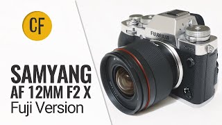 Video thumbnail for Samyang AF 12mm f/2 X (Fuji version) lens review by Christopher Frost