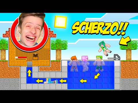 MEGA SCHERZO CON L'ENTRATA SEGRETA In PISCINA Su Minecraft!