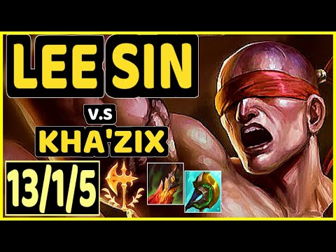 PEANUT (LEE SIN) vs KHA'ZIX - 13/1/5 KDA JUNGLE GAMEPLAY - KR Ranked GRANDMASTER