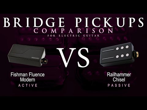 Fishman FLUENCE MODERN vs Railhammer CHISEL - Bridge Guitar Pickup Comparison Tone Demo