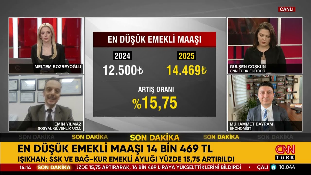 En Düşük Emekli Maaşı 14 Bin 469 TL Oldu!
