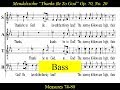 Mendelssohn OP70 Elijah 20 Thanks Be To God Bass