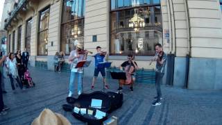 Crocodile Quartet Live in Náměstí Republiky [Prague] - Stairway to Heaven