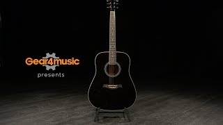 Video thumbnail for Dreadnought Acoustic Guitar by Gear4music, Black | Gear4music demo by Gear4music Guitars