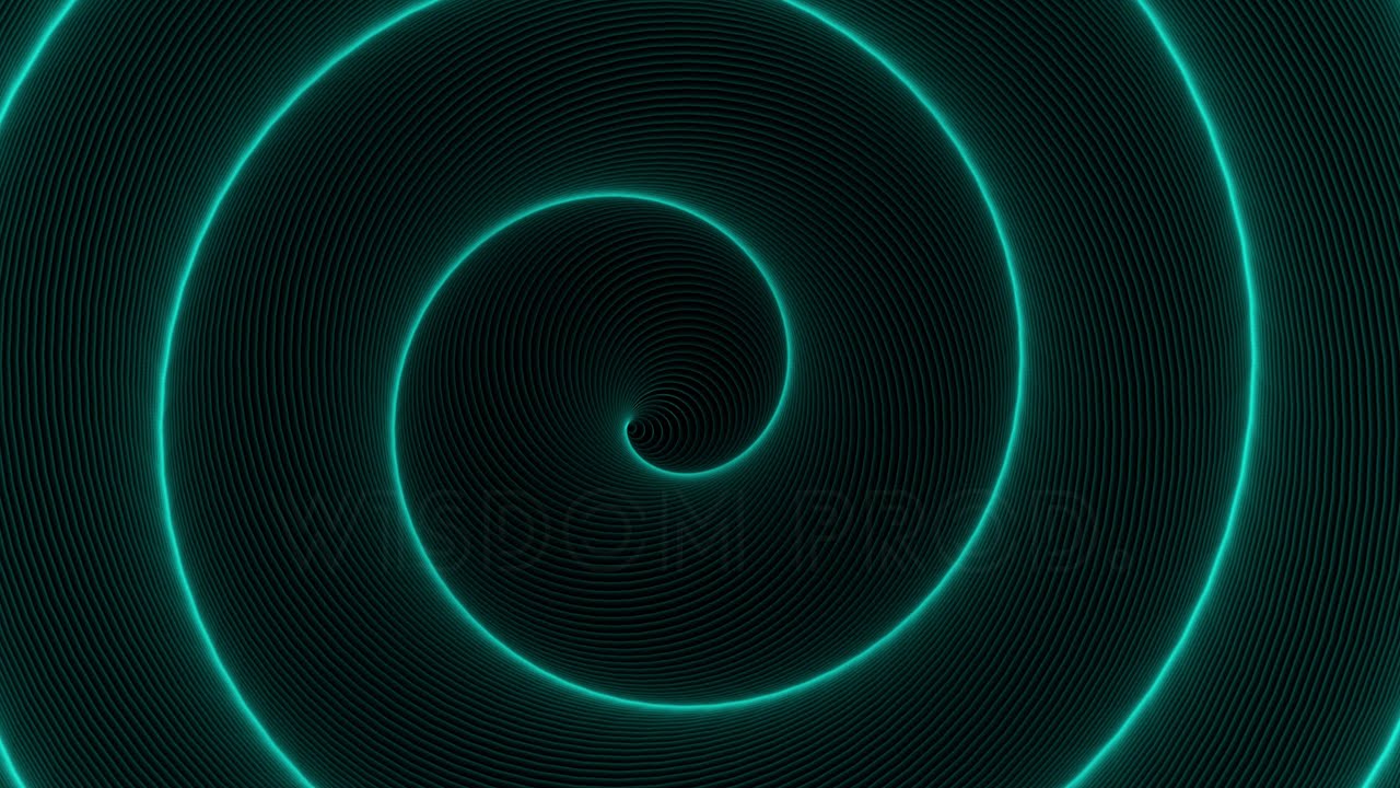 4K Endless Spiral Rotating Infinite Circular Glowing Vortex