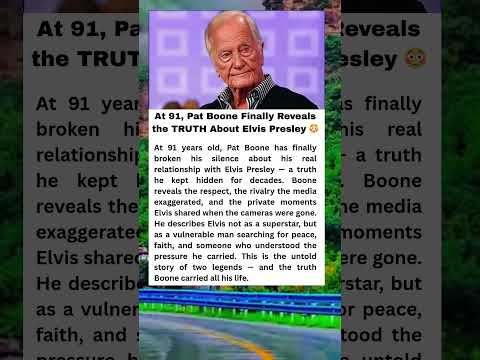 At 91, Pat Boone Finally Reveals the TRUTH About Elvis Presley 😳 #shorts