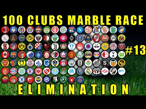 100 Clubs Elimination Marble Race in Algodoo #13 \ Marble Race King