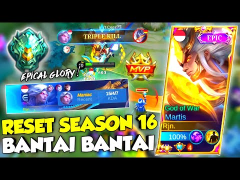 MARTIS VERY UNSTOPPABLE! GAMEPLAY MARTIS NEW RESET SEASONS 16! | TOP GLOBAL MARTIS INDONESIA - MLBB
