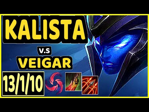 KOBBE (KALISTA) vs VEIGAR - 13/1/10 KDA BOTTOM ADC CHALLENGER GAMEPLAY - EUW