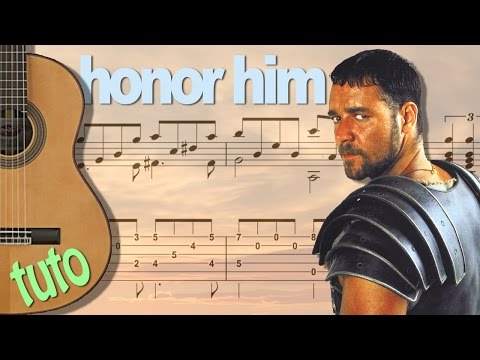 TUTO GLADIATOR - HONOR HIM - Guitar FingerStyle - YouTube