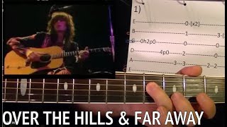 Over the Hills and Far Away Intro by LED ZEPPELIN - Guitar Lesson - Jimmy Page