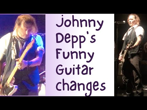 🎸 Funny Johnny Depp's guitar swops on stage 🎸