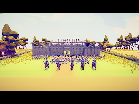 100x KNIGHTS TEMPLAR SIEGE ENEMY CASTLE  - Totally Accurate Battle Simulator TABS