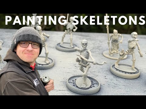 Warhammer & Wargames Atlantic Skeleton Miniatures With Games Workshop Contrast Paint | Live Stream