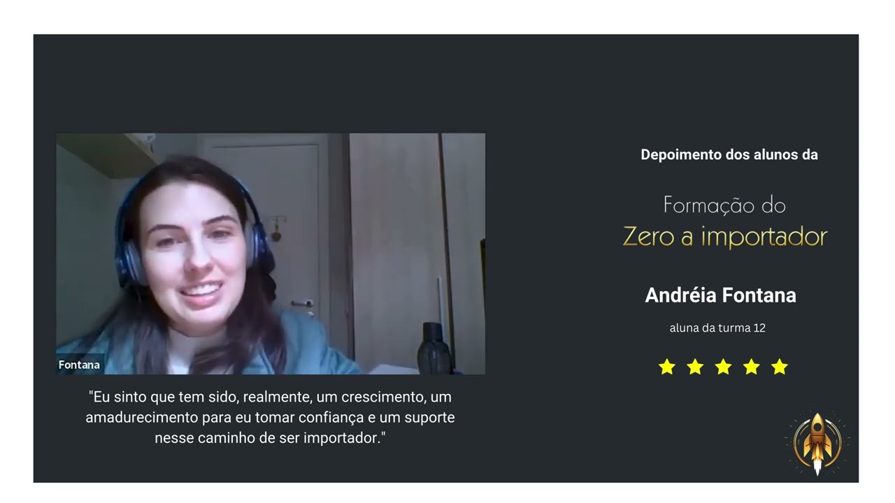 Depoimento aluna Andreia - Formação do Zero a Importador com Camila Carvalho - Formação ZI
