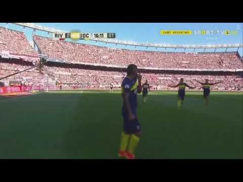 Gol de Carlos Tevez. River 2-4 Boca - SUPERCLASICO 2016 (Torneo Argentino) HD