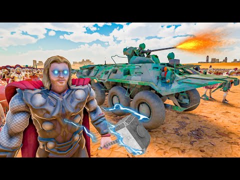 THOR & BTR-80 ATTACK ORC & ZOMBIES DESSERT | Ultimate Epic Battle Simulator 2 UEBS 2