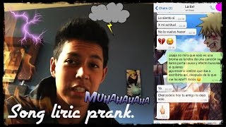 BROMA A LA EX CON LA CANCION CAUSA Y EFECTO - PORTA. (SONG LIRIC PRANK) (LUCHOFLOW)
