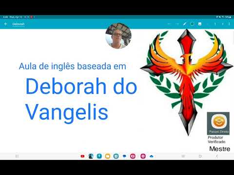 Aprenda inglês com DEBORAH do VANGELIS