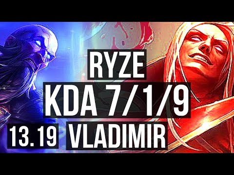 RYZE vs VLAD (MID) | 7/1/9, Rank 7 | TR Challenger | 13.19